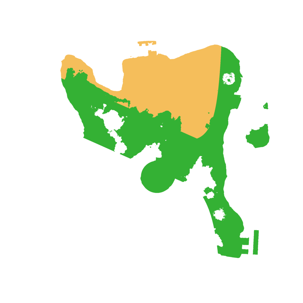 Biome Rust Map: Procedural Map, Size: 2500, Seed: 2027488745