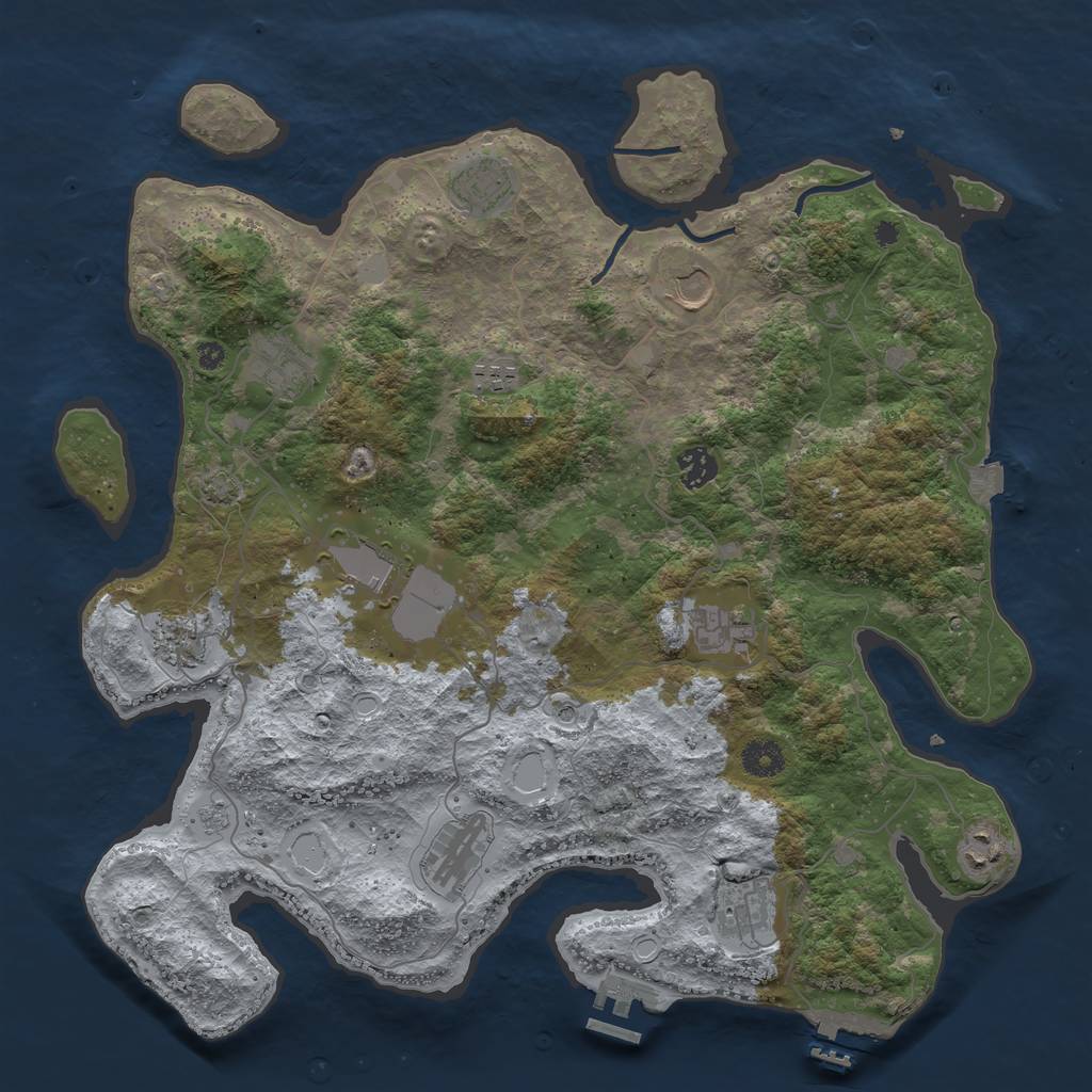 Rust Map: Procedural Map, Size: 3992, Seed: 2147483647, 19 Monuments