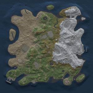 Thumbnail Rust Map: Procedural Map, Size: 3600, Seed: 152354745, 17 Monuments