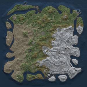 Thumbnail Rust Map: Procedural Map, Size: 4700, Seed: 561056300, 19 Monuments