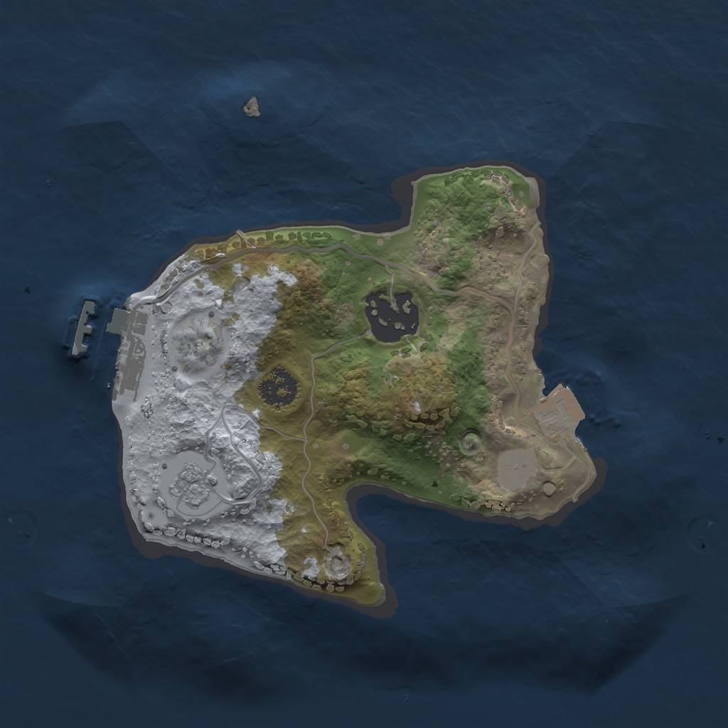 Rust Map: Procedural Map, Size: 2000, Seed: 1412133123, 6 Monuments