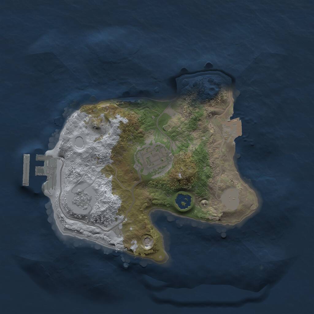 Rust Map: Procedural Map, Size: 2000, Seed: 1412133123, 4 Monuments