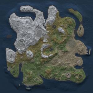 Thumbnail Rust Map: Procedural Map, Size: 3500, Seed: 214781262, 14 Monuments