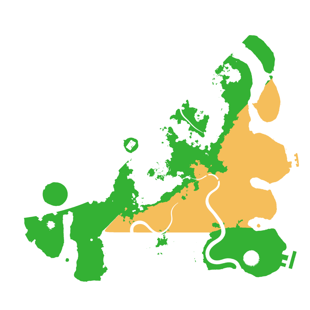 Biome Rust Map: Procedural Map, Size: 3500, Seed: 214781262