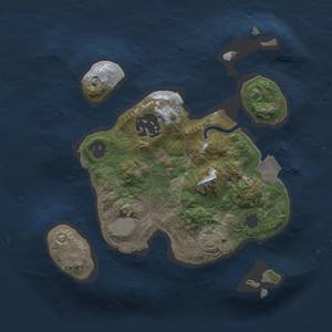 Thumbnail Rust Map: Procedural Map, Size: 2000, Seed: 834210846, 5 Monuments