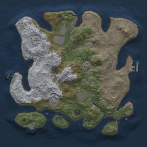 Thumbnail Rust Map: Procedural Map, Size: 3500, Seed: 427663357, 16 Monuments