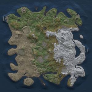 Thumbnail Rust Map: Procedural Map, Size: 4000, Seed: 1444566110, 18 Monuments