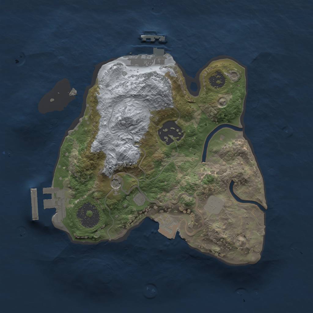 Rust Map: Procedural Map, Size: 2000, Seed: 1683120960, 7 Monuments