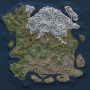 Thumbnail Rust Map: Procedural Map, Size: 4000, Seed: 589343226, 19 Monuments