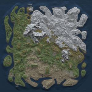 Thumbnail Rust Map: Procedural Map, Size: 5000, Seed: 25786, 19 Monuments