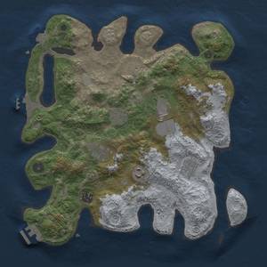 Thumbnail Rust Map: Procedural Map, Size: 3500, Seed: 2127727744, 17 Monuments