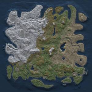 Thumbnail Rust Map: Procedural Map, Size: 4500, Seed: 1503651418, 16 Monuments