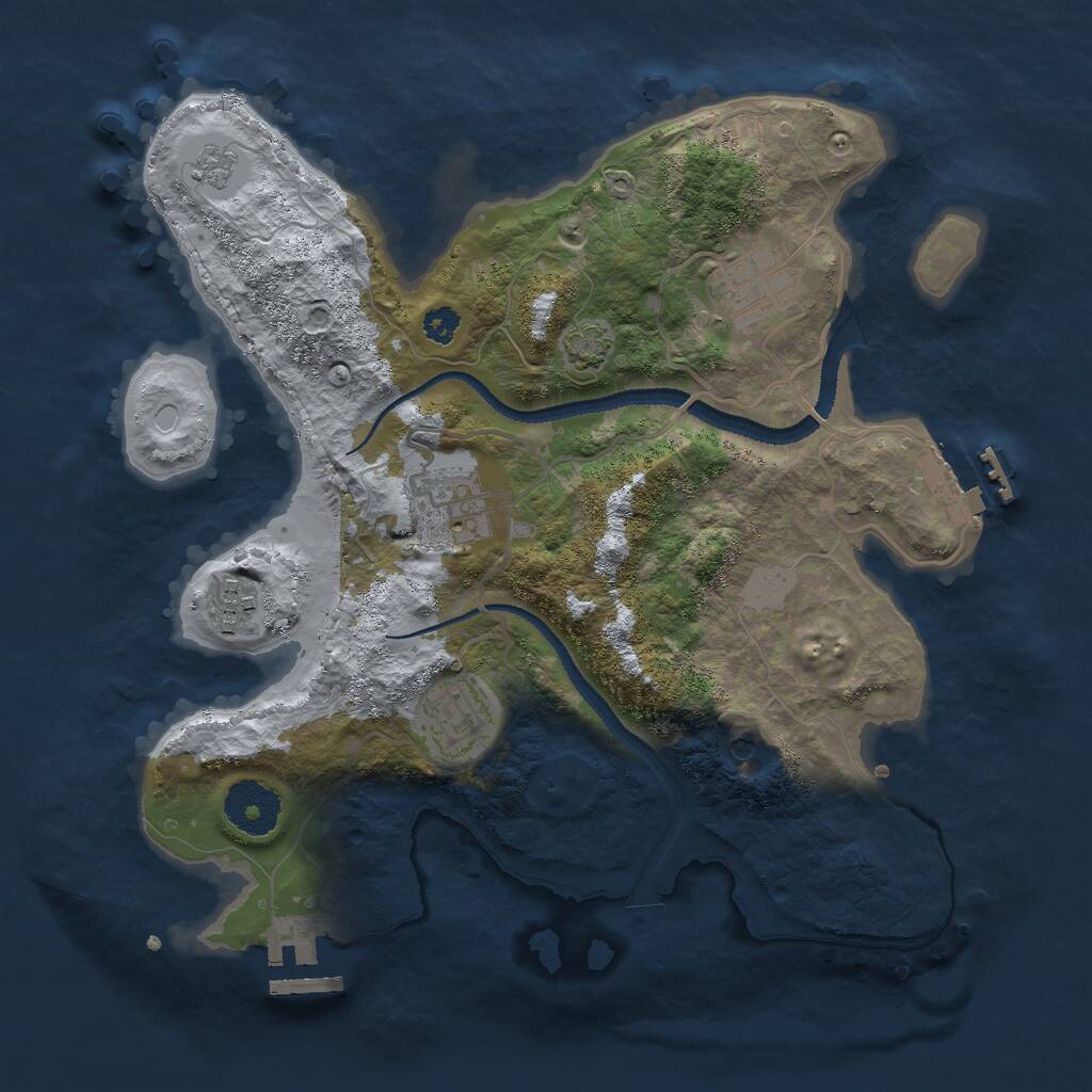 Rust Map: Procedural Map, Size: 3000, Seed: 16503, 10 Monuments