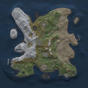 Thumbnail Rust Map: Procedural Map, Size: 3000, Seed: 16503, 12 Monuments