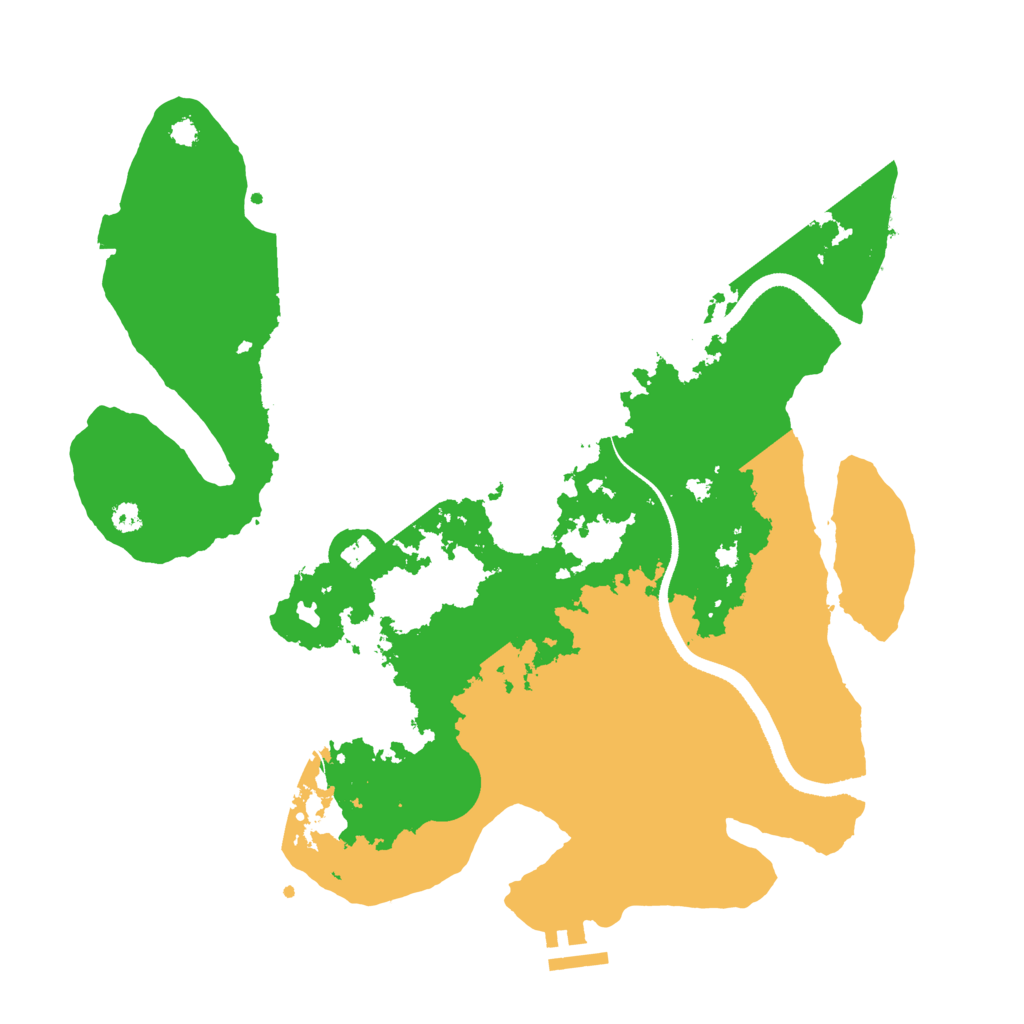 Biome Rust Map: Procedural Map, Size: 3469, Seed: 80457