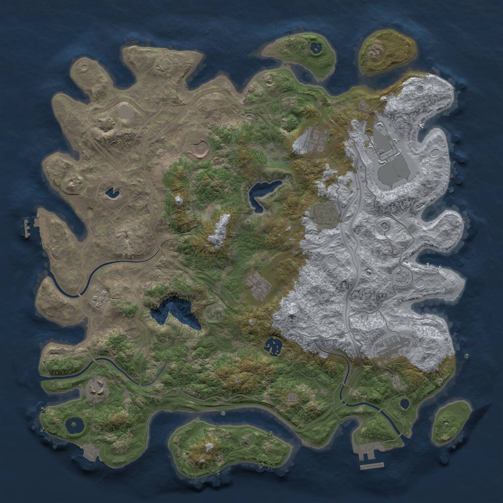 Rust Map: Procedural Map, Size: 4250, Seed: 3579, 15 Monuments