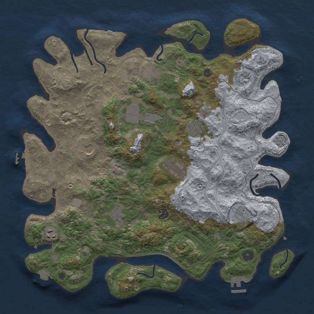 Rust Map: Procedural Map, Size: 4250, Seed: 3579, 19 Monuments