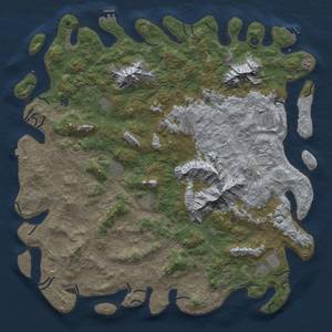 Thumbnail Rust Map: Procedural Map, Size: 6000, Seed: 3745687, 19 Monuments