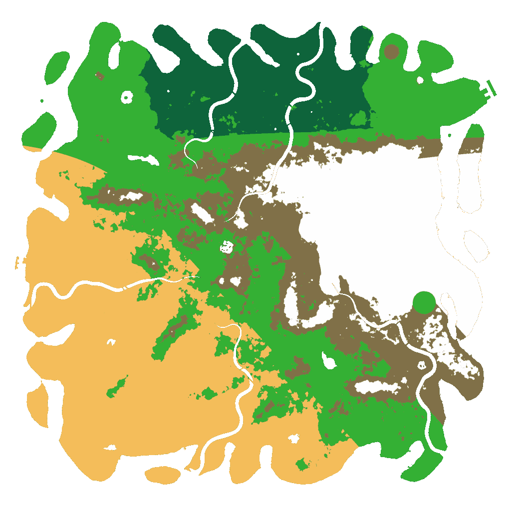 Biome Rust Map: Procedural Map, Size: 6000, Seed: 3745687