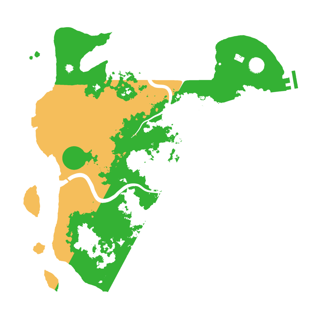 Biome Rust Map: Procedural Map, Size: 3600, Seed: 1294447602