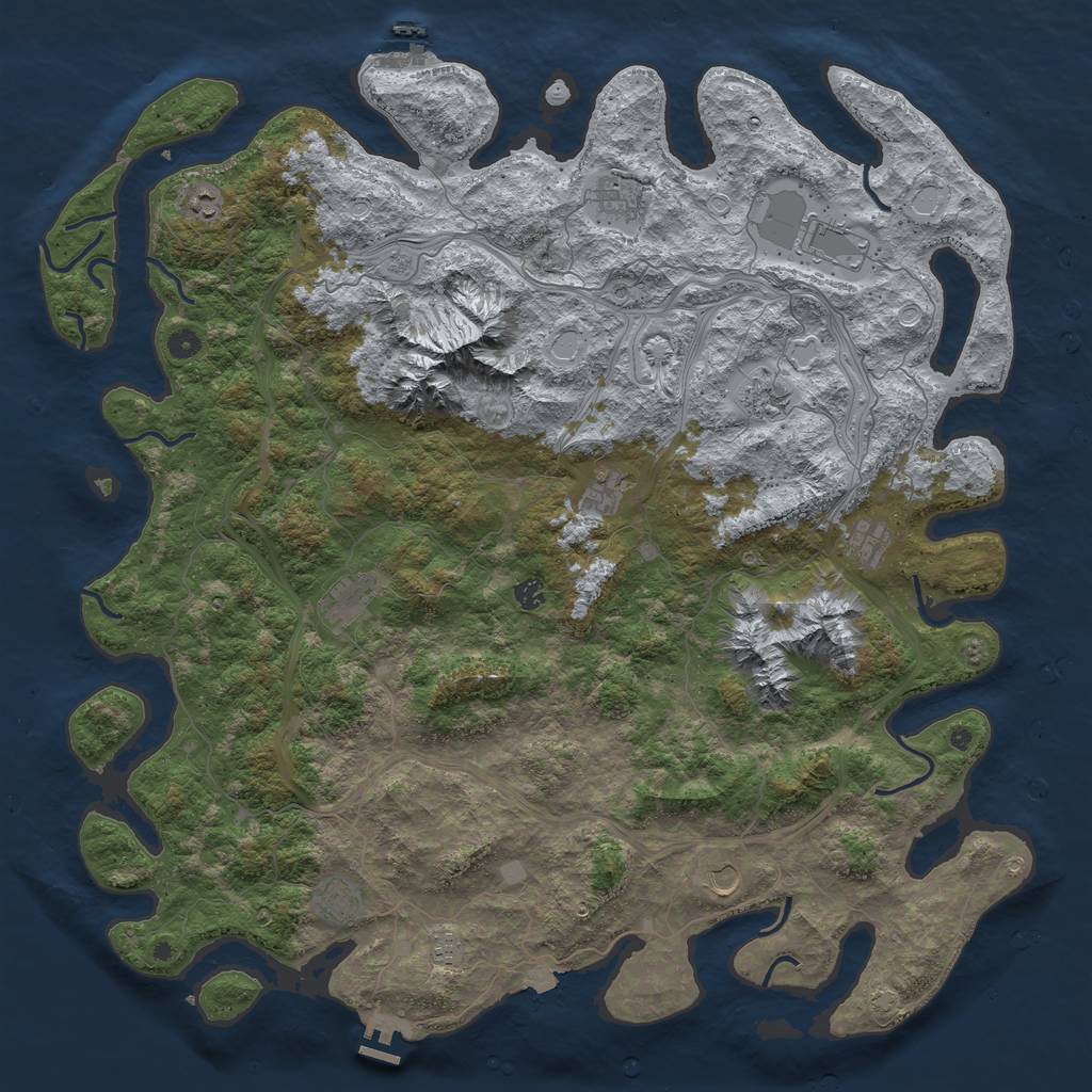 Rust Map: Procedural Map, Size: 5257, Seed: 13825, 19 Monuments