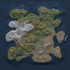 Thumbnail Rust Map: Procedural Map, Size: 3000, Seed: 884697, 13 Monuments