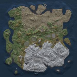 Thumbnail Rust Map: Procedural Map, Size: 4250, Seed: 1936674165, 19 Monuments