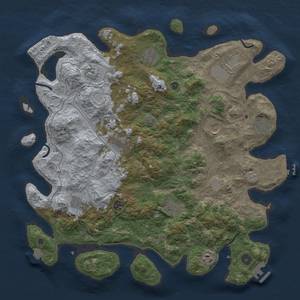 Thumbnail Rust Map: Procedural Map, Size: 4300, Seed: 1715180120, 19 Monuments