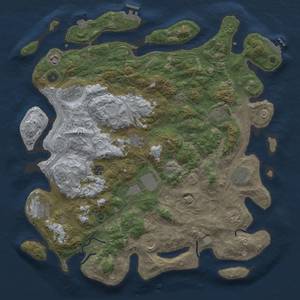 Thumbnail Rust Map: Procedural Map, Size: 4500, Seed: 410125161, 19 Monuments