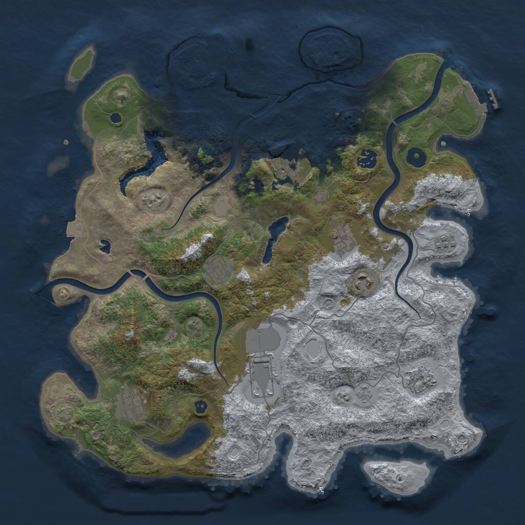 Rust Map: Procedural Map, Size: 4000, Seed: 239430229, 15 Monuments