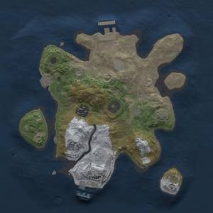 Thumbnail Rust Map: Procedural Map, Size: 2500, Seed: 1264853, 9 Monuments