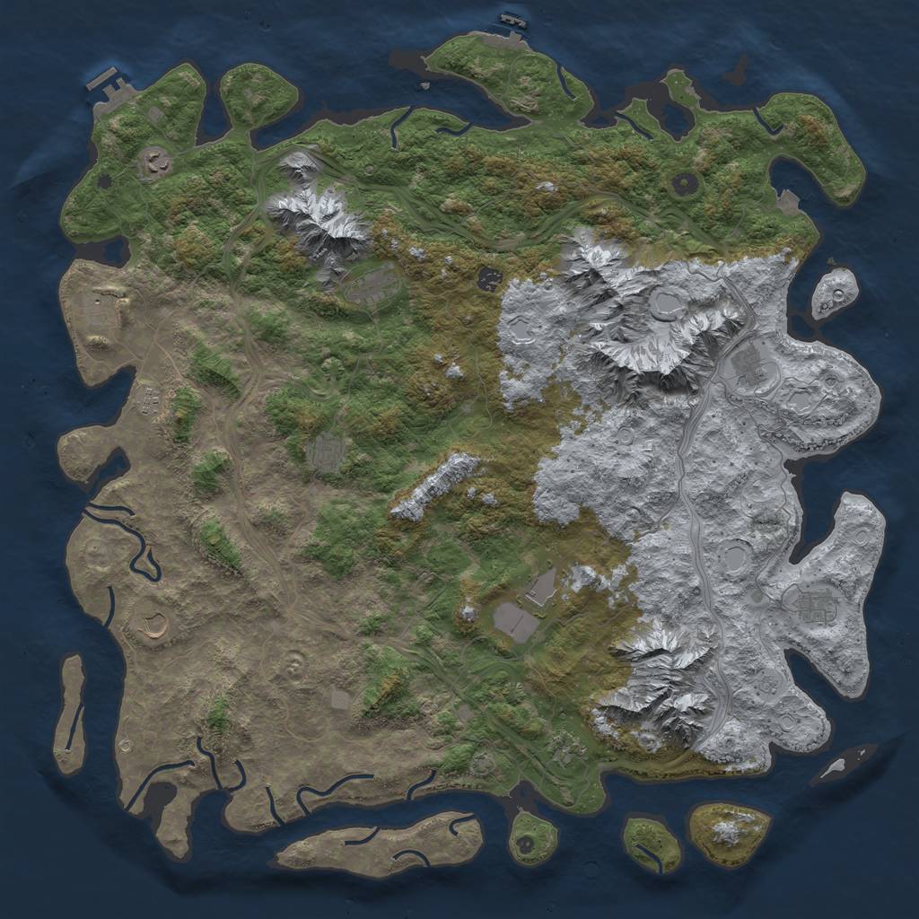 Rust Map: Procedural Map, Size: 5500, Seed: 32680, 19 Monuments