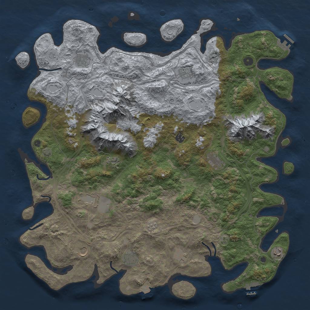 Rust Map: Procedural Map, Size: 5000, Seed: 28112001, 19 Monuments