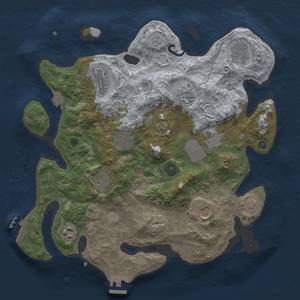 Thumbnail Rust Map: Procedural Map, Size: 3500, Seed: 1081466206, 16 Monuments