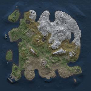 Thumbnail Rust Map: Procedural Map, Size: 3000, Seed: 153615857, 12 Monuments