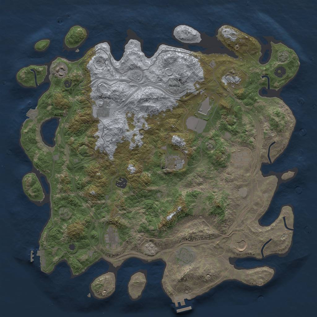 Rust Map: Procedural Map, Size: 4250, Seed: 1247308971, 19 Monuments