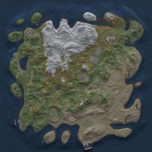 Thumbnail Rust Map: Procedural Map, Size: 4250, Seed: 1247308971, 19 Monuments