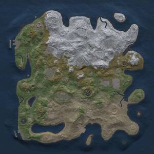 Thumbnail Rust Map: Procedural Map, Size: 3800, Seed: 1169514706, 16 Monuments