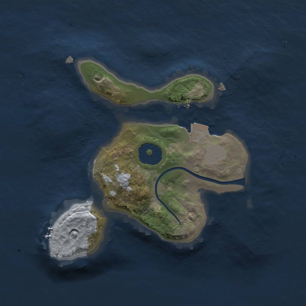 Rust Map: Procedural Map, Size: 2000, Seed: 1195718382, 1 Monuments