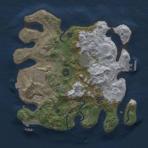 Thumbnail Rust Map: Procedural Map, Size: 3000, Seed: 28765, 12 Monuments