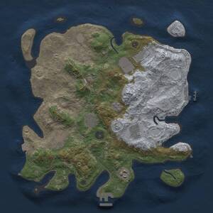 Thumbnail Rust Map: Procedural Map, Size: 3500, Seed: 1328851735, 13 Monuments