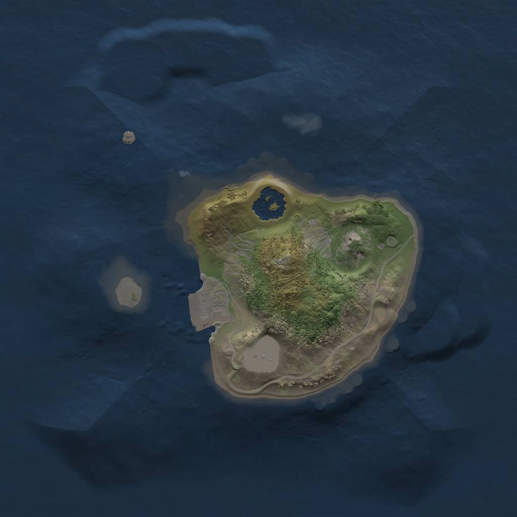 Rust Map: Procedural Map, Size: 1600, Seed: 1088938267, 1 Monuments