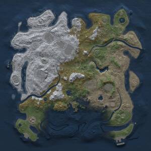 Thumbnail Rust Map: Procedural Map, Size: 4000, Seed: 1542998365, 15 Monuments