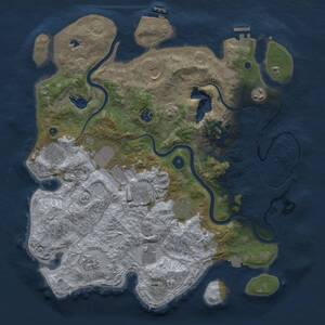 Thumbnail Rust Map: Procedural Map, Size: 4000, Seed: 470206293, 16 Monuments