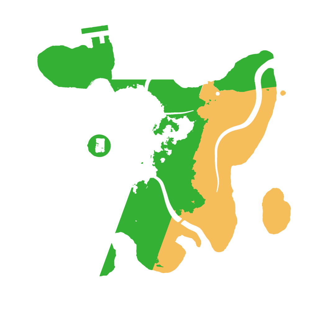 Biome Rust Map: Procedural Map, Size: 2400, Seed: 1054926444
