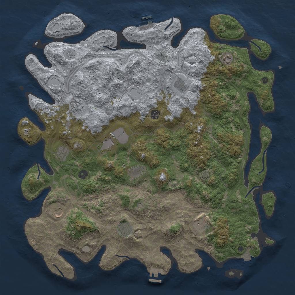 Rust Map: Procedural Map, Size: 4750, Seed: 1926733290, 19 Monuments