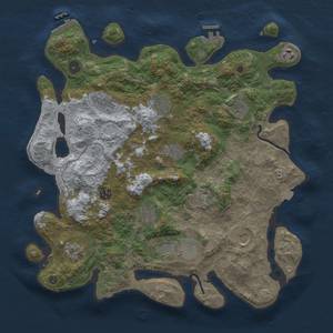 Thumbnail Rust Map: Procedural Map, Size: 4000, Seed: 838746663, 19 Monuments