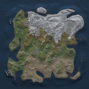 Thumbnail Rust Map: Procedural Map, Size: 3500, Seed: 644568550, 16 Monuments