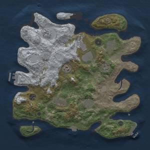 Thumbnail Rust Map: Procedural Map, Size: 3500, Seed: 6660, 15 Monuments