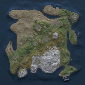 Thumbnail Rust Map: Procedural Map, Size: 3300, Seed: 1641328732, 16 Monuments